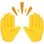 raising hands Emoji (Messenger)