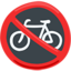 No Bicycles Emoji (Messenger)