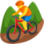 Person Mountain Biking Emoji (Messenger)