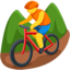 ciclista di mountain bike Emoji (Messenger)