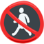 No Pedestrians Emoji (Messenger)