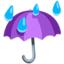 Umbrella With Rain Drops Emoji (Messenger)