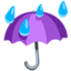 sombrinha na chuva Emoji (Messenger)