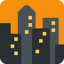 Cityscape At Dusk Emoji (Twitter, TweetDeck)