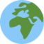 Globe Showing Europe-Africa Emoji (Twitter, TweetDeck)