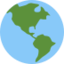 Globe Showing Americas Emoji (Twitter, TweetDeck)