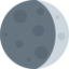 Waxing Crescent Moon Emoji (Twitter, TweetDeck)