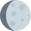 Waxing Gibbous Moon Emoji (Twitter, TweetDeck)