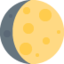 Waxing Gibbous Moon Emoji (Twitter, TweetDeck)