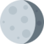 Waning Gibbous Moon Emoji (Twitter, TweetDeck)