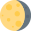 Waning Gibbous Moon Emoji (Twitter, TweetDeck)