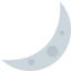 Crescent Moon Emoji (Twitter, TweetDeck)