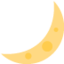 spicchio di luna Emoji (Twitter, TweetDeck)