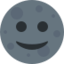 nymåne med ansikte Emoji (Twitter, TweetDeck)