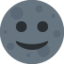 nouvelle lune avec visage Emoji (Twitter, TweetDeck)