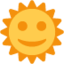 zon met gezicht Emoji (Twitter, TweetDeck)