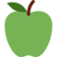 Green Apple Emoji (Twitter, TweetDeck)