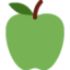 Green Apple Emoji (Twitter, TweetDeck)