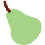 buah pear Emoji (Twitter, TweetDeck)