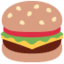 bánh hamburger Emoji (Twitter, TweetDeck)