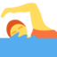 Person Swimming Emoji (Twitter, TweetDeck)