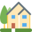 House With Garden Emoji (Twitter, TweetDeck)