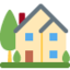 casa con giardino Emoji (Twitter, TweetDeck)