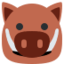Boar Emoji (Twitter, TweetDeck)