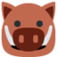 Boar Emoji (Twitter, TweetDeck)