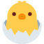 tuxumdan chiqayotgan jo‘ja Emoji (Twitter, TweetDeck)