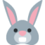 tête de lapin Emoji (Twitter, TweetDeck)