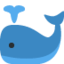 baleine soufflant par son évent Emoji (Twitter, TweetDeck)