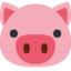 cap de porc Emoji (Twitter, TweetDeck)