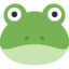 głowa żaby Emoji (Twitter, TweetDeck)