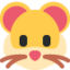 głowa chomika Emoji (Twitter, TweetDeck)