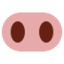 Pig Nose Emoji (Twitter, TweetDeck)