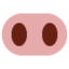 Pig Nose Emoji (Twitter, TweetDeck)