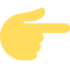 dłoń z palcem wskazującym w prawo Emoji (Twitter, TweetDeck)