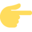backhand index pointing right Emoji (Twitter, TweetDeck)