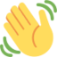 Waving Hand Emoji (Twitter, TweetDeck)