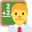 Man Teacher Emoji (Twitter, TweetDeck)