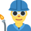 Man Factory Worker Emoji (Twitter, TweetDeck)