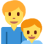 família: homem e menino Emoji (Twitter, TweetDeck)