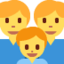 famille : homme, homme et garçon Emoji (Twitter, TweetDeck)