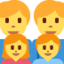 keluarga: lelaki, lelaki, budak perempuan dan kanak-kanak lelaki Emoji (Twitter, TweetDeck)