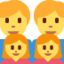 famiglia: uomo, uomo, bambina e bambina Emoji (Twitter, TweetDeck)