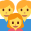 família: homem, homem e menina Emoji (Twitter, TweetDeck)