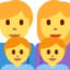 Family: Man, Woman, Boy, Boy Emoji (Twitter, TweetDeck)