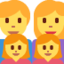 famiglia: uomo, donna, bambina e bambina Emoji (Twitter, TweetDeck)