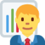 erkak ofis xodimi Emoji (Twitter, TweetDeck)